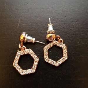Origami Owl earrings new rose gold